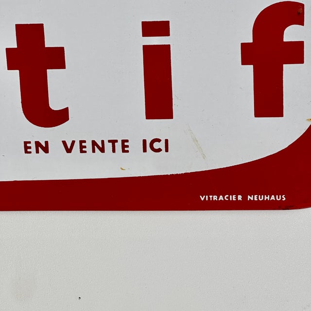 1960s Large Vintage French Enamel Advertising Sign for St Raphaël Apéritif For Sale - Image 5 of 12