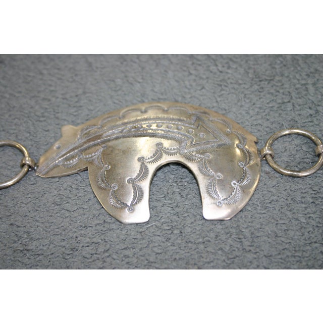 1990s Navajo Concha or Concho Belt - Bears - Herman Smith For Sale - Image 4 of 9