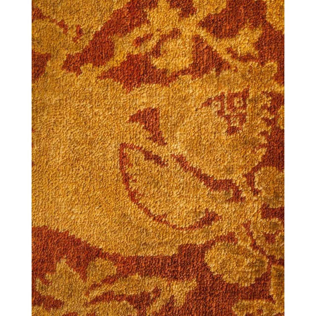 Traditional Mogul Collection Hand-Knotted Area Rug - Pink 4' 7" x 4' 9" For Sale - Image 3 of 9