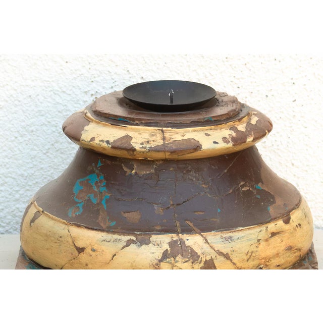19th Century Colonial Teak Pedestal For Sale In Los Angeles - Image 6 of 9