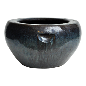 Antique Yixing Blue Flambe Glazed Stoneware Pot
