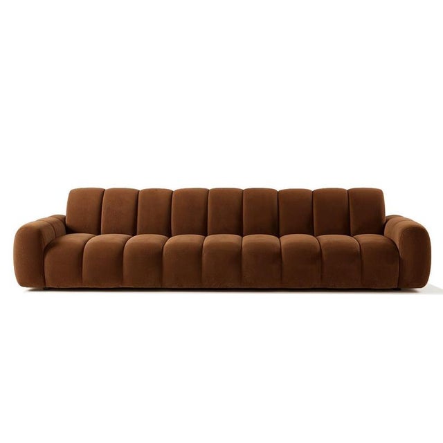 Temple Sofa in Brown Velvet by Moanne For Sale - Image 6 of 6
