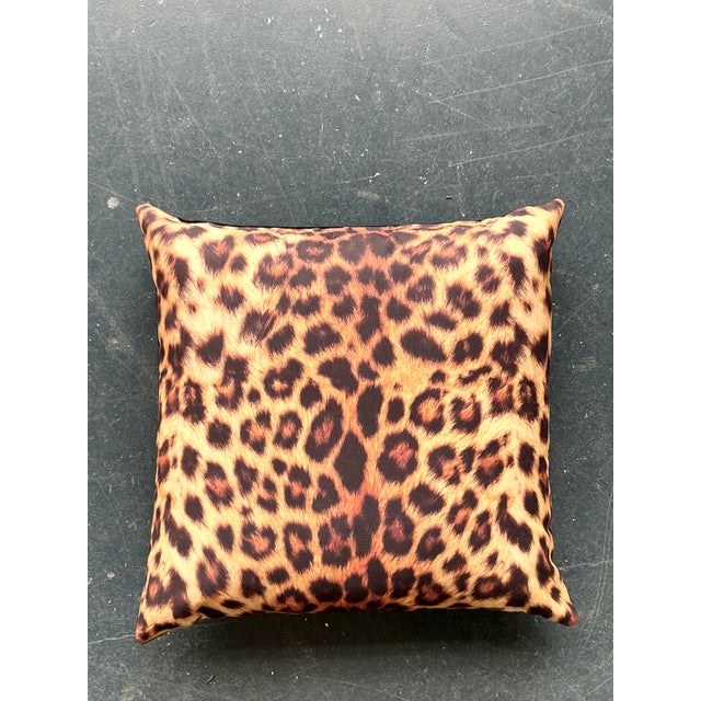 Early 21st Century Vintage Boho Printed Leopard Throw Pillow For Sale - Image 5 of 8