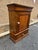 19th Century Antique Victorian Style One Door One Drawer Pedestal Cabinet With Porcelain Hardware and Key For Sale - Image 4 of 12