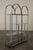 1970s Chrome Glass Brass Etagere Mixed Metal Glam Display Shelf Baughman For Sale - Image 10 of 16