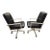 Vintage Milo Baughman Style Directors Chairs Swivel Castors Postmodern Vintage For Sale
