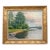 Signed M. Persson Framed Lake Landscape Swiss Oil Painting For Sale