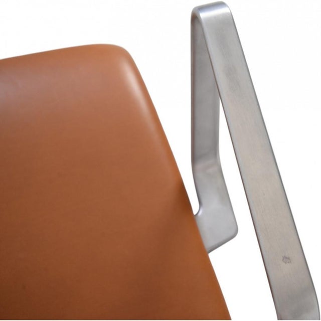 Wood Oxford Office Chair in Walnut and Anilin Leather by Arne Jacobsen, 2000s For Sale - Image 7 of 18