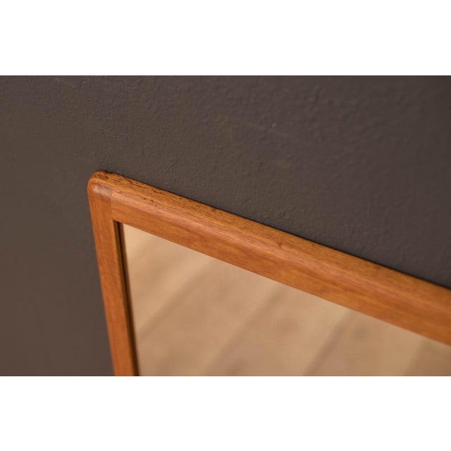 Vintage Sculptural Danish Teak Hanging Wall Mirror by Nordisk Andels-Eksport For Sale - Image 14 of 14