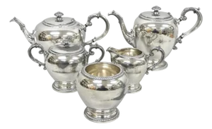Antique Reed & Barton 4090 Silver Plated Victorian Tea Service - 5 Pc Set