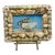 Vintage Oil Painting in Shell Frame For Sale