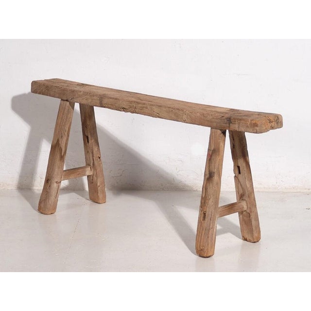 Antique Wooden Bench, 1870s For Sale - Image 5 of 7