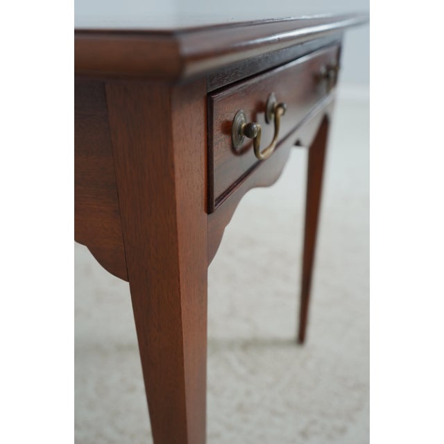 Brown Bench Made Hand Crafted 1 Drawer Mahogany End Table For Sale - Image 8 of 12