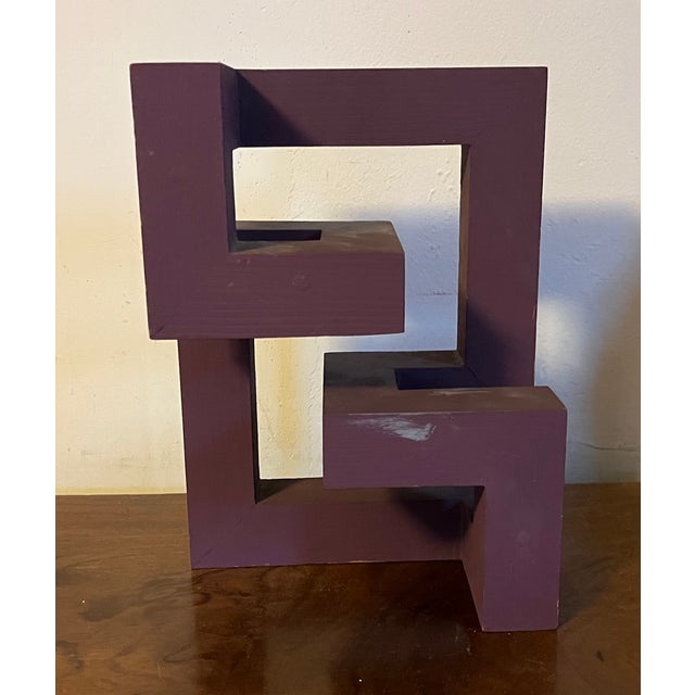 David Seccombe (New York City 1930 - 2022) Mid-Century Modernist Abstract Paint Decorated Wood Table Sculpture Circa 1960 For Sale - Image 10 of 18