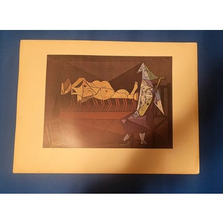 1940s Rare HTF Authentic Original Picasso Color Plate/Lithograph "Aubade" Skira Publisher For Sale
