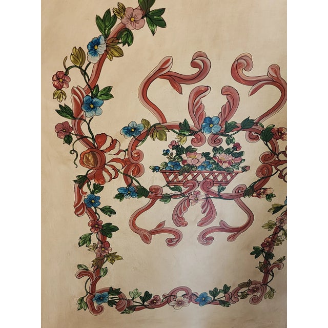 Vanilla Custom Hand Painted Chinoiserie Grandeur Drop Front Secretary Desk Drawer Storage Cabinet For Sale - Image 8 of 12