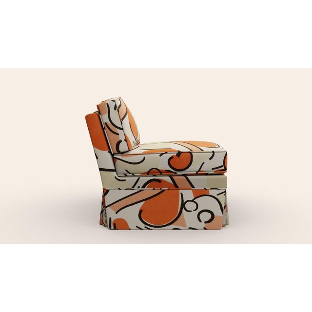 Tangerine Felix Slipper Chair by Ceraudo For Sale - Image 4 of 7