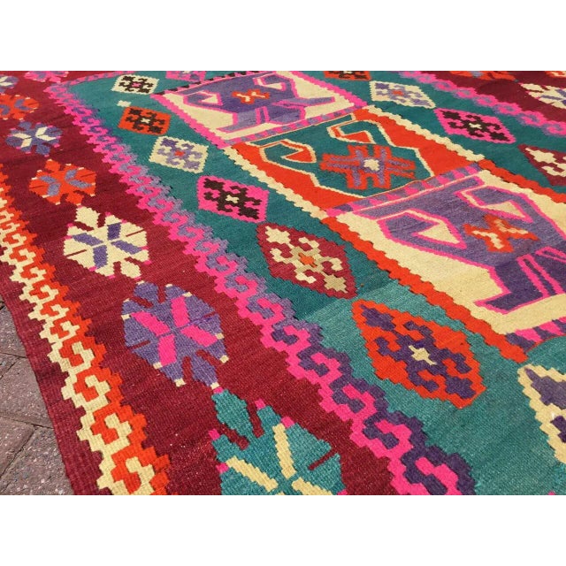 Vintage Colorful Kilim Rug, 68