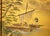 C. 1960s "Landscape With River and Boats", Showa Era Japanese Painted Silk Byobu Screen For Sale - Image 11 of 18