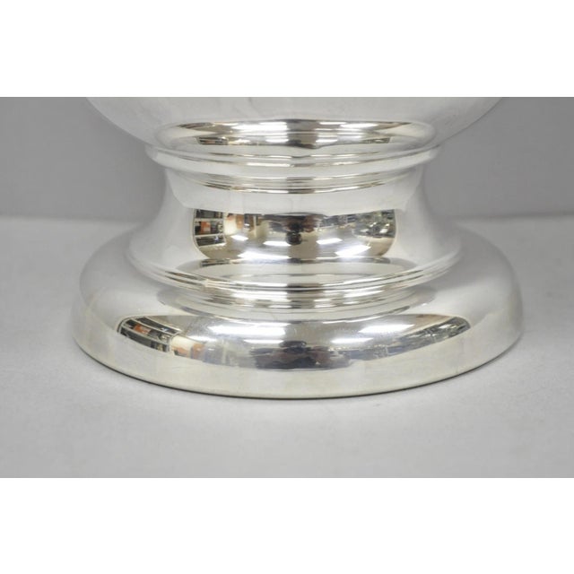 Vintage Sheffield English Regency Silver Plated Champagne Chiller Ice Bucket For Sale - Image 9 of 17