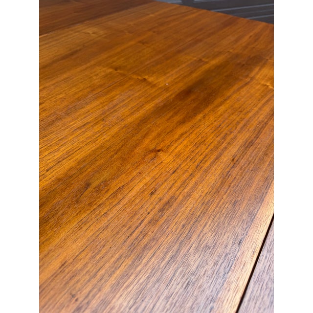 1960s Kipp Stewart for Drexel Declaration Restored 7-Piece Walnut Dining Set For Sale - Image 6 of 9