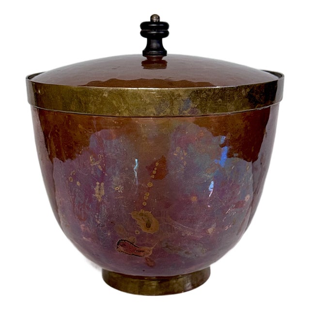 Antique Art Deco Bonboniere in Copper and Brass from Will Odining, Leipzig, Germany, 1930s For Sale