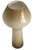 Glass 17+ Iin. Massimo Vignelli Venini Fungo Style Murano Beige Striped Art Glass Vase For Sale - Image 7 of 13