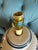 Vintage Pottery Blue Floral Hand Painted Lamp Delft Style For Sale In Seattle - Image 6 of 12