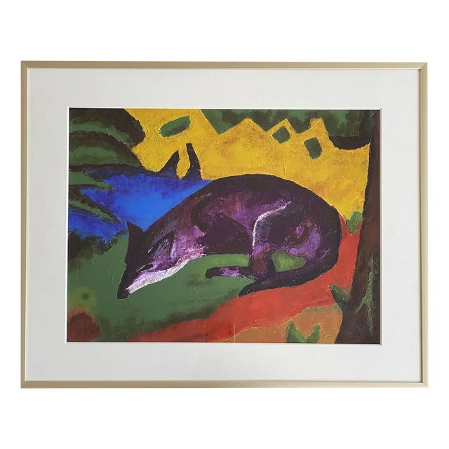 Cora De Groot, Fox, Gouache on Paper, 1970s, Framed For Sale