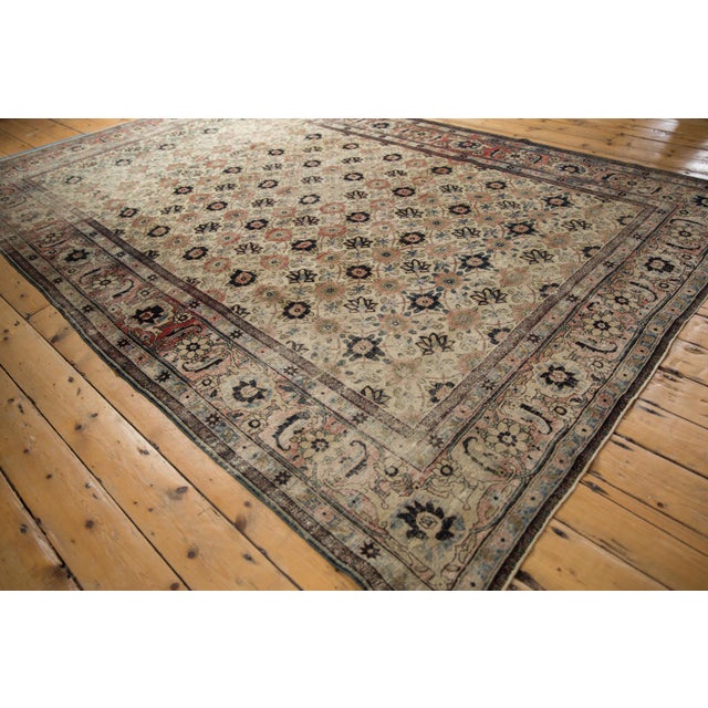 Vintage Distressed Veramin Carpet - 6'11" X 10'11" For Sale In New York - Image 6 of 12