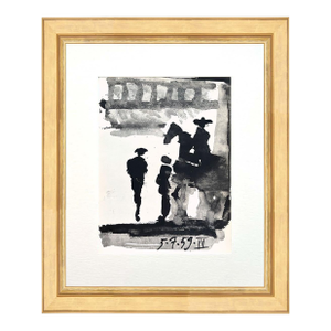 1960s Pablo Picasso Toros Y Toreros 7 Dated 5/7/59 Framed