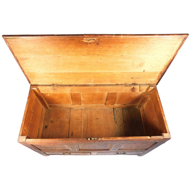 Wood Pilgrims Chest, C. 1690-1720 For Sale - Image 7 of 9