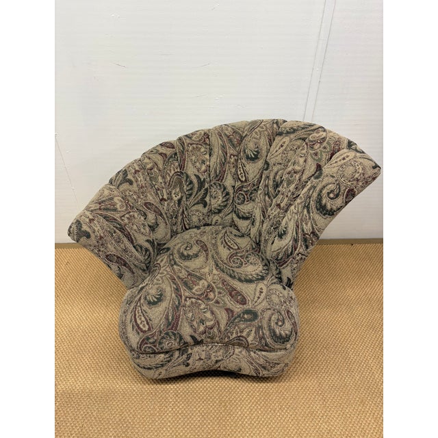 Vintage Vladimir Kagan Style Channel Fan-Shaped Art Deco Inspired Lounge Chairs - A Pair For Sale In Boston - Image 6 of 9