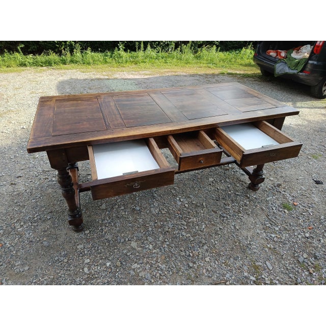 Beech Farmhouse Table, 1940s For Sale - Image 10 of 18