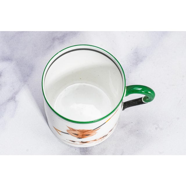 1930s Paragon Porcelain Hand Painted Fox Dogs Hunting Country Life Antique Demitasse Cup and Saucer For Sale - Image 9 of 16