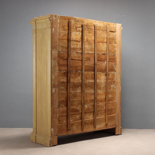 Antique Baroque Green Lacquered Poplar Wardrobe, 1700s For Sale - Image 10 of 11
