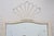 1950s French White Lacquered Metal Mirror with Looped Wire Frame and Fan Crest, 1950s For Sale - Image 5 of 13