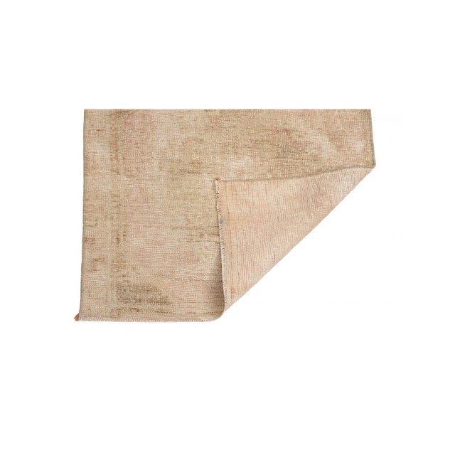 Mid-Century Modern Washed Out Mini Rug Fragment - 2`2″ X 2`11″ For Sale - Image 3 of 3