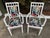 Chinoiserie Pair of White Wooden Faux Bamboo Chairs For Sale - Image 3 of 12