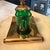 Vintage Paden City Emerald Glow Sugar, Creamer & Metal Tray - Star Cut Pattern For Sale - Image 4 of 11