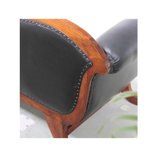 Black Chaise Lounge, 1940s-1950s For Sale - Image 11 of 15