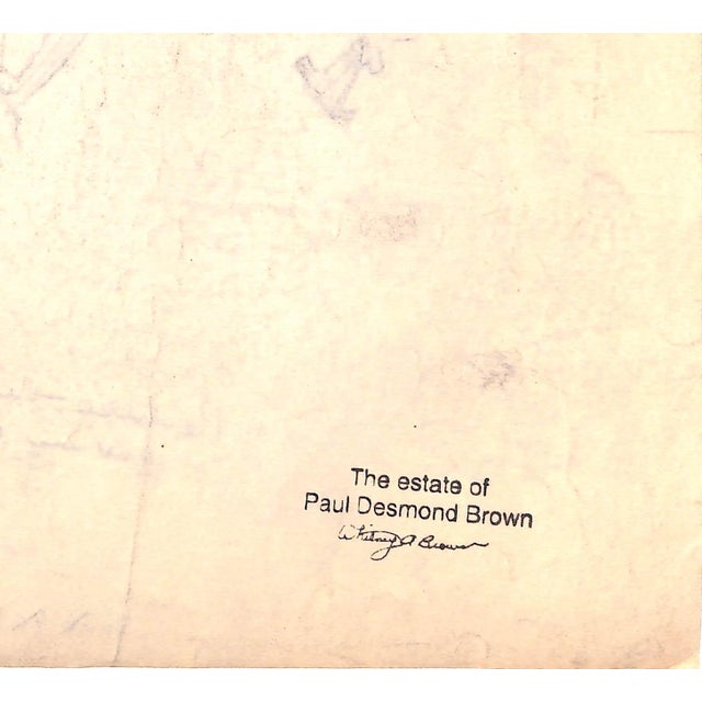 Art Sz: 11"H x 8 3/8"W 1944 Provenance stamp on verso: The Estate of Paul Desmond Brown *Book sold separately*