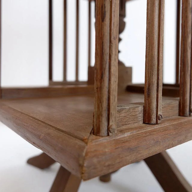 Tan Antique Early 20th Century Revolving Bookcase For Sale - Image 8 of 14