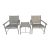 Giati Designs Aprio Collection Outdoor Chairs + Ottoman, Set of Three For Sale
