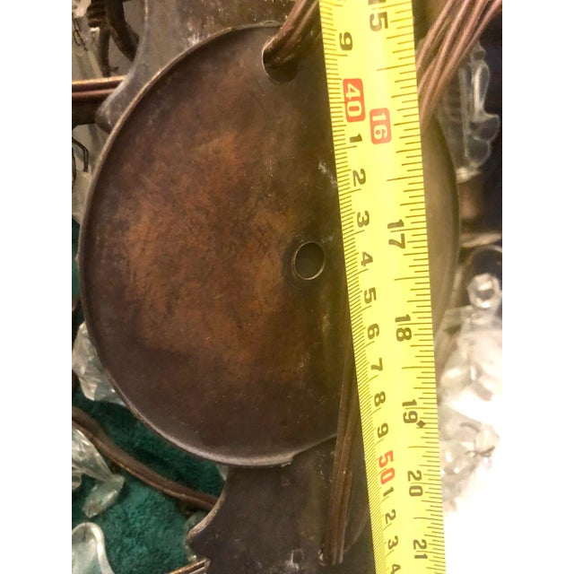 Large 9 Light Crystal Sconces - a Pair For Sale - Image 9 of 10