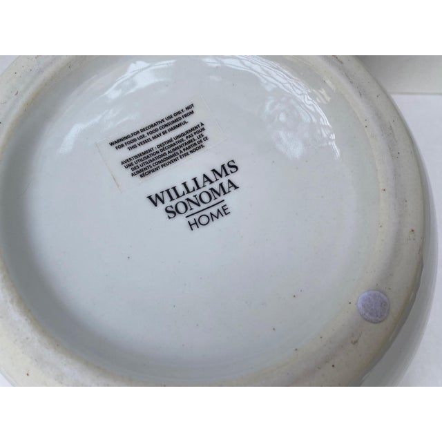 Williams Sonoma Home Porcelain White and Gold Ginger Jar For Sale - Image 13 of 15