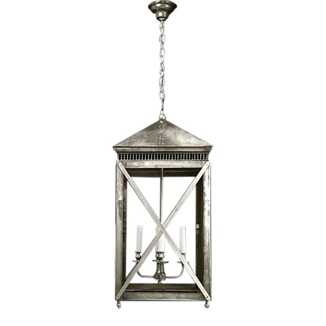 Carta Lantern in Silver Finish For Sale