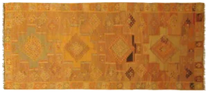 1930s Vintage Turkish Kilim Oriental Rug - 3′2″ × 9′8″