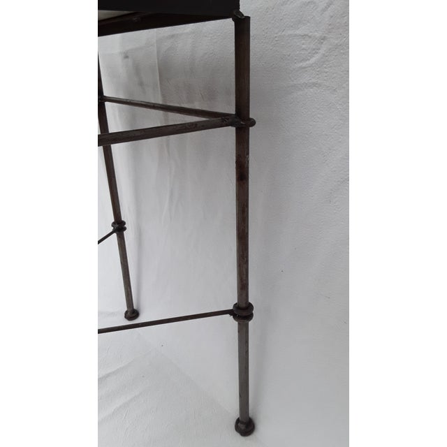 1990s One of a Kind ~ Handpainted Faux Tile Table For Sale - Image 5 of 13