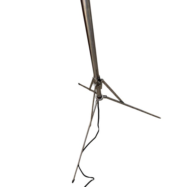 1950s Sonneman Style Eyeball, Tripod Floor Lamp in Chrome For Sale - Image 10 of 12